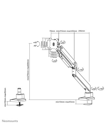 Soporte de escritorio para pantalla curva