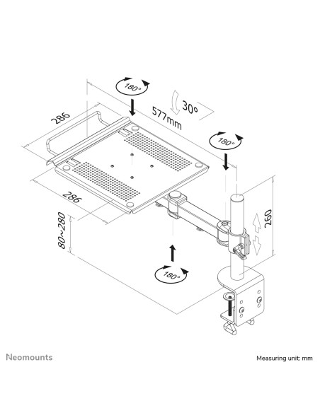 Soporte de escritorio para un ordenador portátil