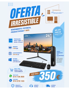 OFERTA: EQUIPO COMPLETO PC LENOVO COMPACTO Y POTENTE (REACONDICIONADO)