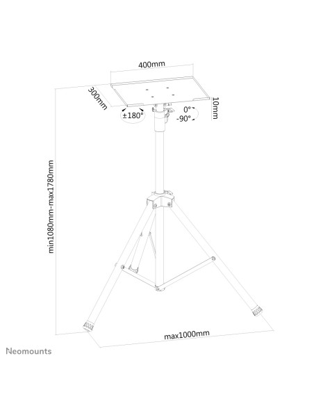 Soporte de Suelo para Ordenadores Portátiles, Proyectores & Pantalla Plana
