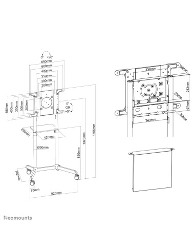 Soporte de suelo móvil para TV