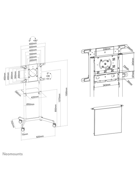 Soporte de suelo móvil para TV