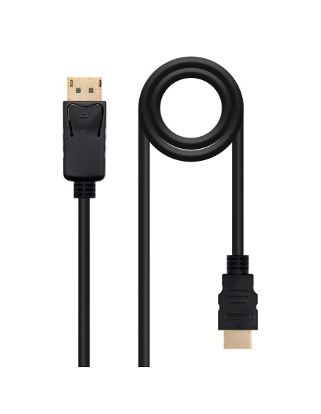 Cable conversor DISPLAYPORT a HDMI, DP/M - HDMI/M, Negro, 2.0 M