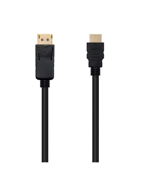 Cable conversor DISPLAYPORT a HDMI, DP/M - HDMI/M, Negro, 2.0 M