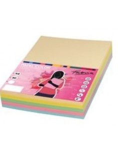 PAQUETE A4 100H 80G COLORES PASTEL SURTIDOS FABRIANO