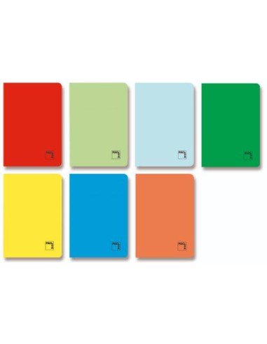 LIBRETA GOFRADA TAPA CARTULINA 70 GRS. A-4 (210X297MM.) 48 HOJAS PAUTADO 3,5 CON MARGEN SURTIDO PACSA - Pack de 10 unidades - 20