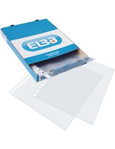 Caja 100 fundas portadocumentos a4 multitaladro polipropileno 90 micras piel naranja