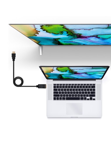 Cable Conversor DISPLAYPORT a HDMI, DP/M - HDMI/M, Negro, 10 m