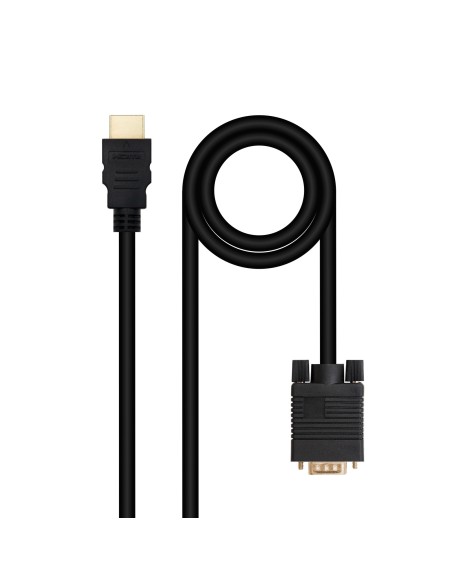 Cable Conversor HDMI a VGA, 1.8 m, Negro