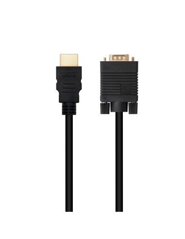 Cable Conversor HDMI a VGA, 1.8 m, Negro