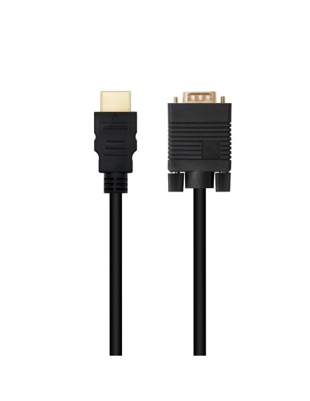 Cable Conversor HDMI a VGA, 1.8 m, Negro
