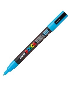 MARCADOR UNI POSCA PC3M COLOR AZUL CLARO PUNTA 09 13MM