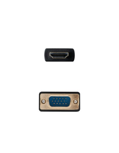 Cable Conversor HDMI a VGA, 1.8 m, Negro