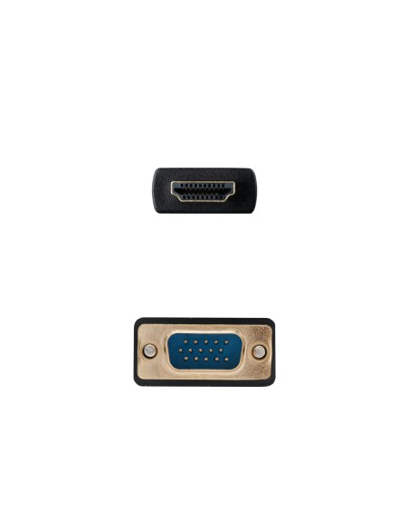 Cable Conversor HDMI a VGA, 1.8 m, Negro