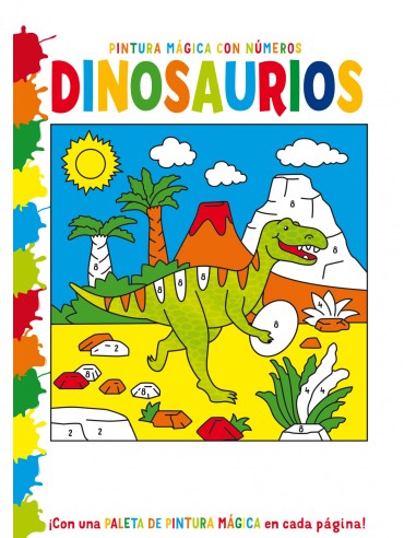 PINTURA MAGICA con numeros DINOSAURIOS