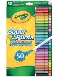 ESTUCHE 50 ROTULADORES SUPER LAVABLES MAXI PUNTA CRAYOLA