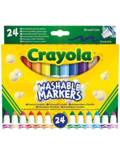 ESTUCHE 24 ROTULADORES SUPER LAVABLES MAXI PUNTA CRAYOLA