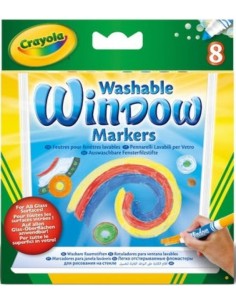 ESTUCHE 8 ROTULADORES PARA VENTANA LAVABLES CRAYOLA