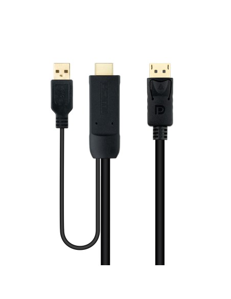 Cable Conversor HDMI 2.0 a DisplayPort V1.2, 1.8 m, Negro