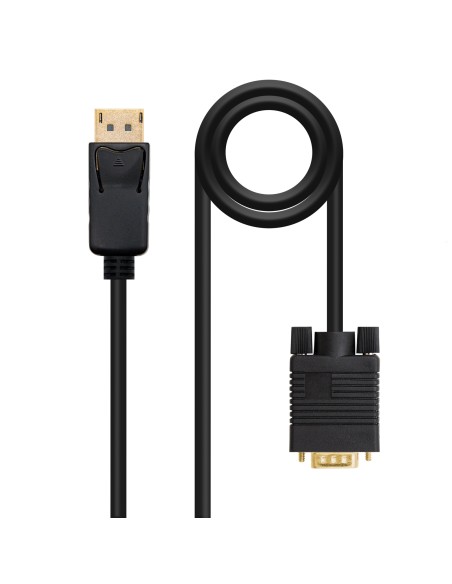Cable Conversor DisplayPort a VGA, DP/M - VGA/M, Negro, 1 m
