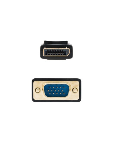 Cable Conversor DisplayPort a VGA, DP/M - VGA/M, Negro, 1 m