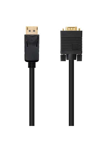 Cable conversor DISPLAYPORT a VGA, DP/M - VGA/M, Negro, 2.0 M