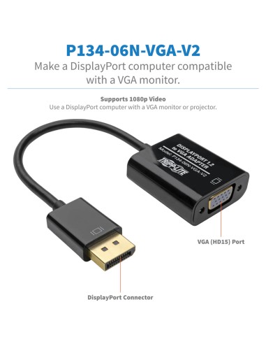 DISPLAYPORT TO VGA ACTIVE ADAPTER V