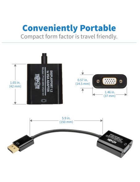 DISPLAYPORT TO VGA ACTIVE ADAPTER V