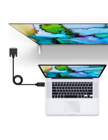 Cable Conversor DisplayPort a DVI, DP/M - DVI/M, Negro, 1 m