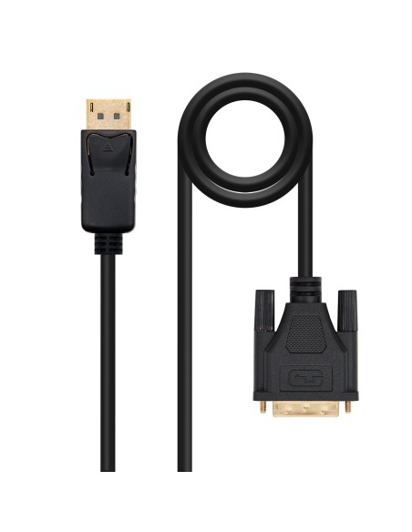 Cable conversor DISPLAYPORT a DVI, DP/M - DVI/M, Negro, 2.0 M