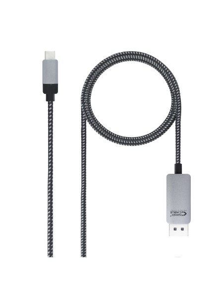10.15.5002 adaptador de cable de vídeo 1,8 m USB Tipo C DisplayPort Aluminio, Negro