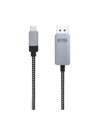 10.15.5002 adaptador de cable de vídeo 1,8 m USB Tipo C DisplayPort Aluminio, Negro