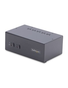 Switch KVM de 2 Puertos DisplayPort para 2 Monitores - Conmutador KVM 4K60Hz - Hub Ladrón 2x USB 5Gb - Hub 2x USB 2.0 - Teclas  2