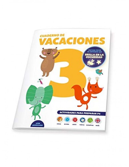 CUADERNO DE VACACIONES 3 ANOS POSTER LUMINISCENTE