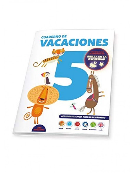 CUADERNO DE VACACIONES 5 ANOS POSTER LUMINISCENTE