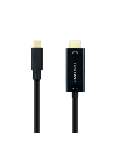 Cable Conversor USB-C a HDMI 1.4 4K@30HZ 3 m, Negro