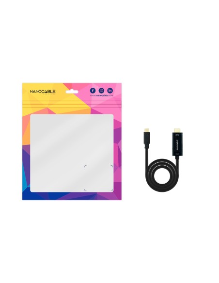 Cable Conversor USB-C a HDMI 1.4 4K@30HZ 3 m, Negro