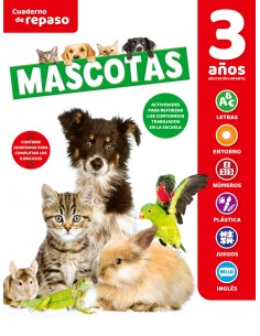 CUADERNO DE REPASO TEMATICO LUMINISCENTE 3 ANOS MASCOTAS