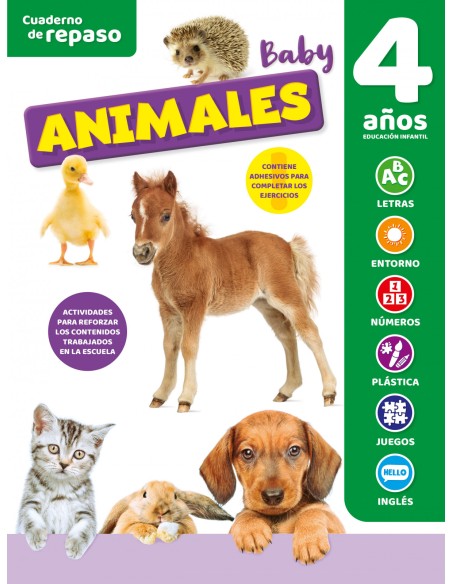 CUADERNO DE REPASO TEMATICO LUMINISCENTE 4 ANOS ANIMALES BABY