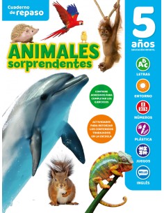 CUADERNO DE REPASO TEMATICO LUMINISCENTE 5 ANOS ANIMALES SORPRENDENTES