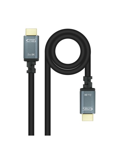 Cable HDMI 2.1 IRIS 8K A/M-A/M, Negro, 2 Metros