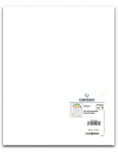 Paq 25 cartulinas 50x65 blanca iris 185 gr