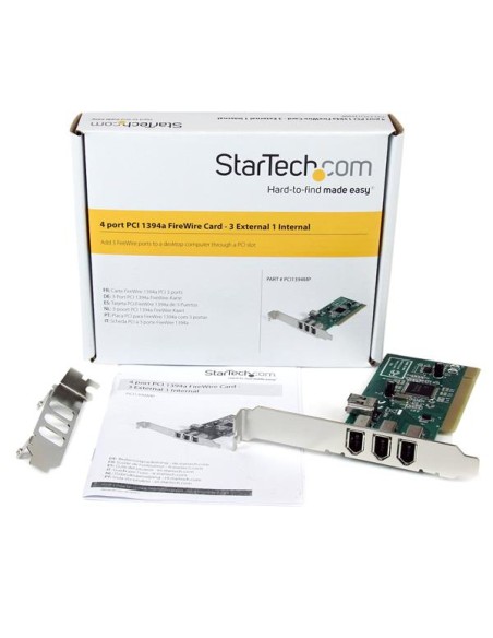 Adaptador Tarjeta Controladora FireWire 400 PCI 4 Puertos FW 6 Pin Chipset TI - IEEE 1394a