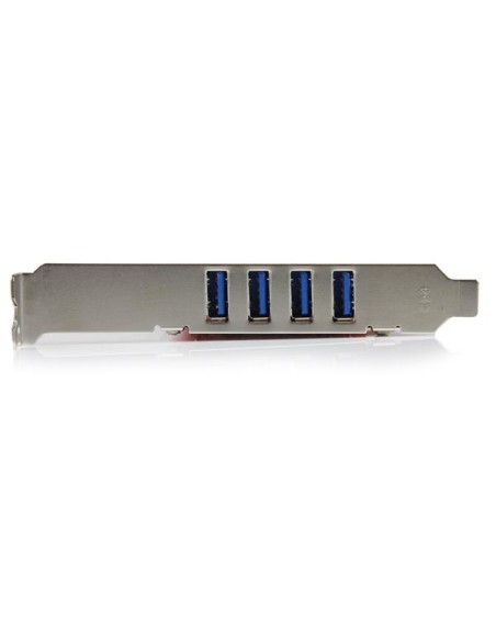 Tarjeta Adaptador PCI USB 3.0 (5Gbps) SuperSpeed 4 Puertos Con Alimentación SATA LP4 - Hub Concentrador Interno - Ladrón USB In