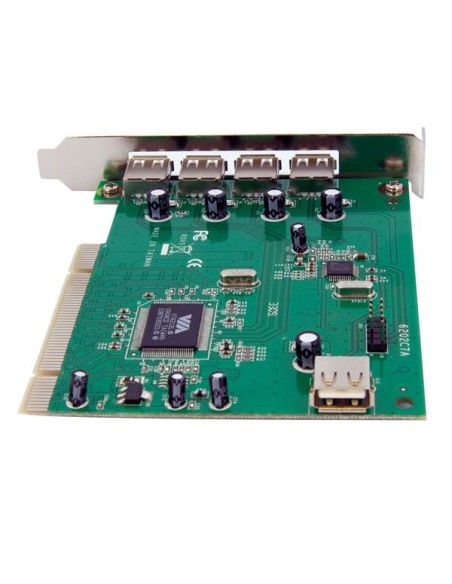 Adaptador Tarjeta PCI USB 2.0 de Alta Velocidad 7 Puertos - 4 Externos y 3 Internos