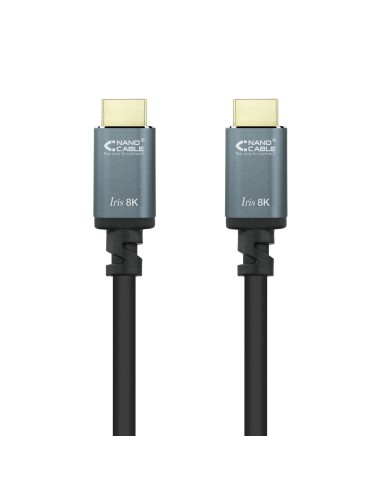 Cable HDMI 2.1 IRIS 8K A/M-A/M, Negro, 5 Metros