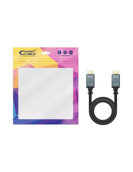 Cable HDMI 2.1 IRIS 8K A/M-A/M, Negro, 5 Metros