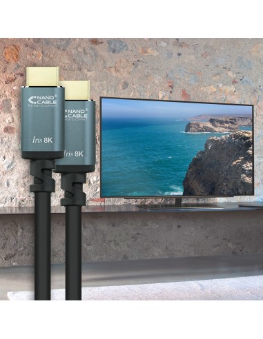 Cable HDMI 2.1 IRIS 8K A/M-A/M, Negro, 10 Metros