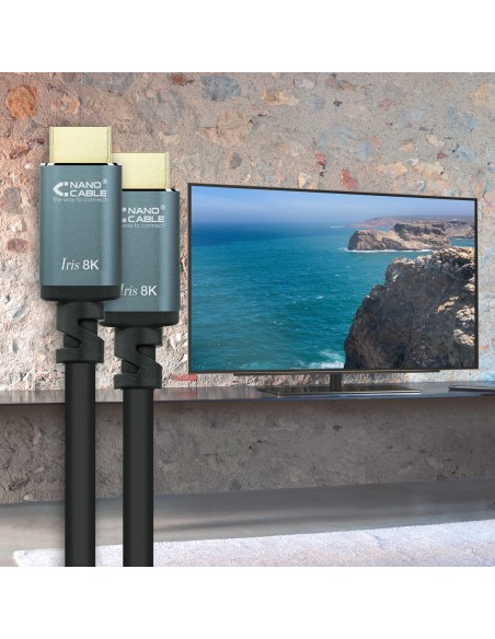 Cable HDMI 2.1 IRIS 8K A/M-A/M, Negro, 10 Metros