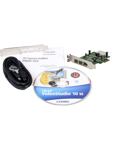 Adaptador Tarjeta FireWire PCI-Express Bajo Perfil de 2 Puertos F/W 800 y 1 Puerto F/W 400